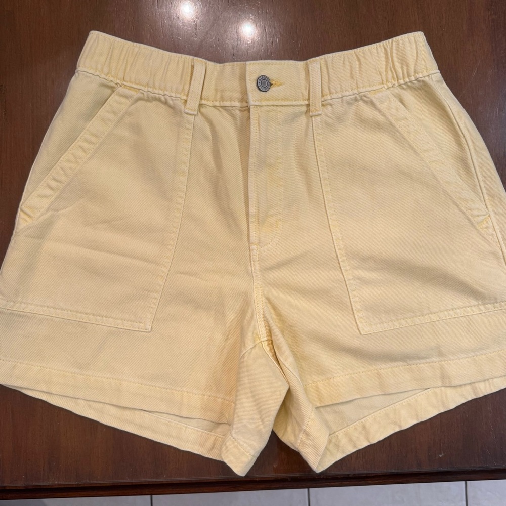 Gap Yellow High Rise Shorts
